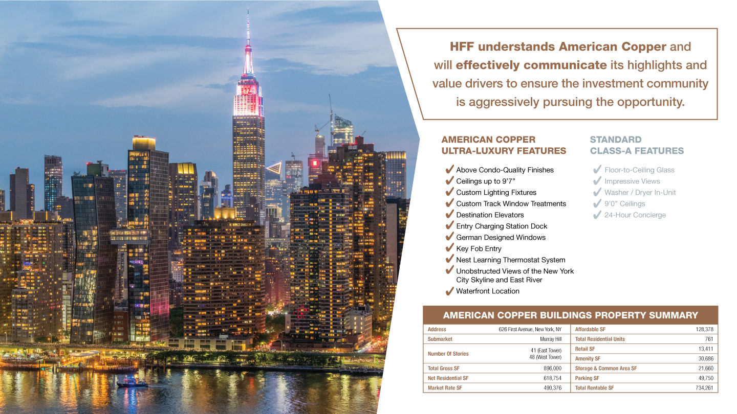 JLL / HFF, American Copper, New York, pitch, sales enablement, select page