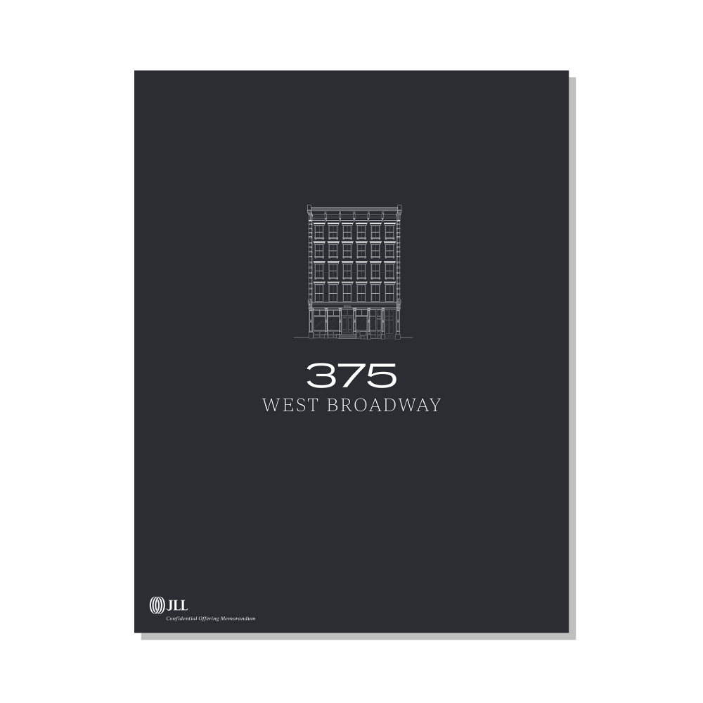 design: 375 West Broadway, Manhattan, New York, OM, JLL / HFF, cover and select pages