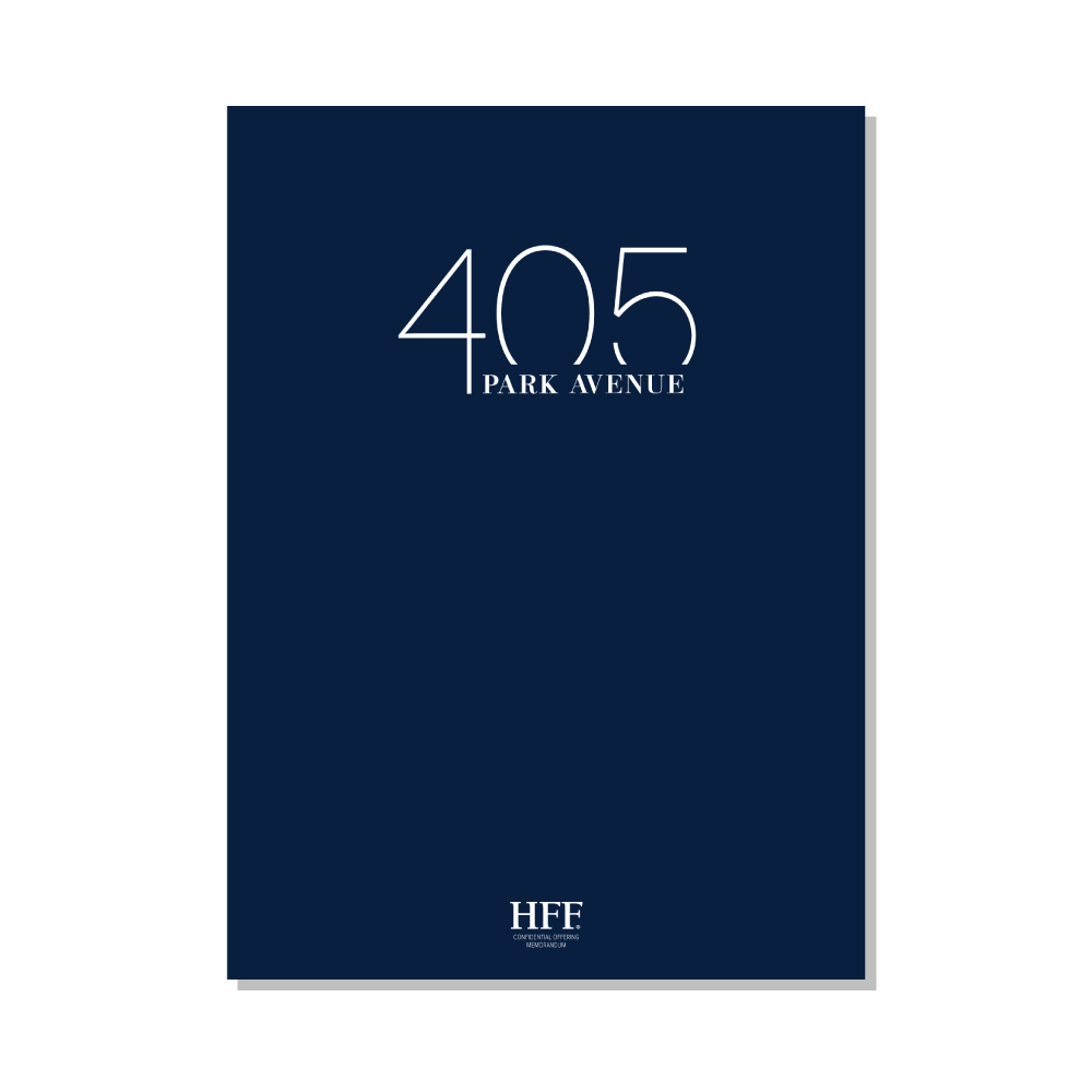 design: 405 Park OM, JLL / HFF, cover and select pages