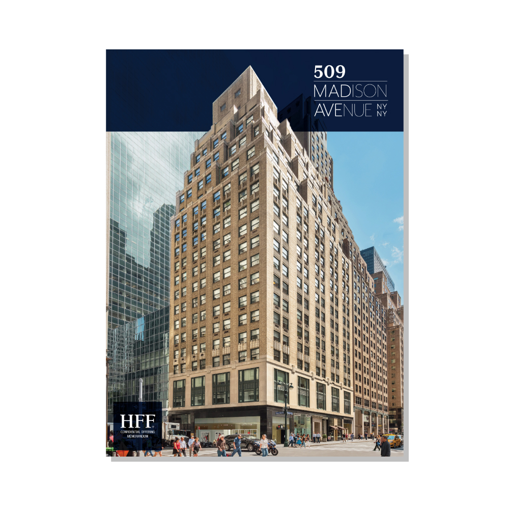 design: 509 Madison Avenue, Manhattan, New York, OM, JLL / HFF, cover and select pages