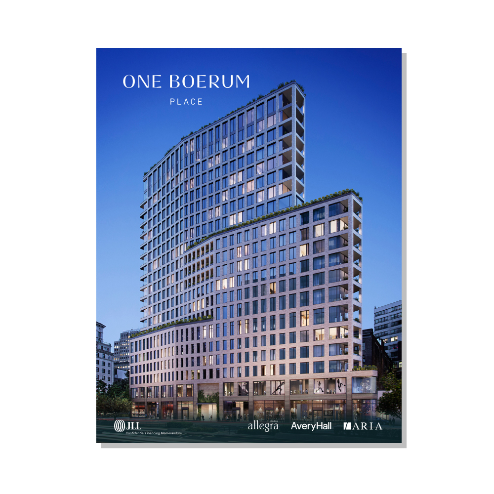 design: One Boerum OM, JLL / HFF, cover and select pages