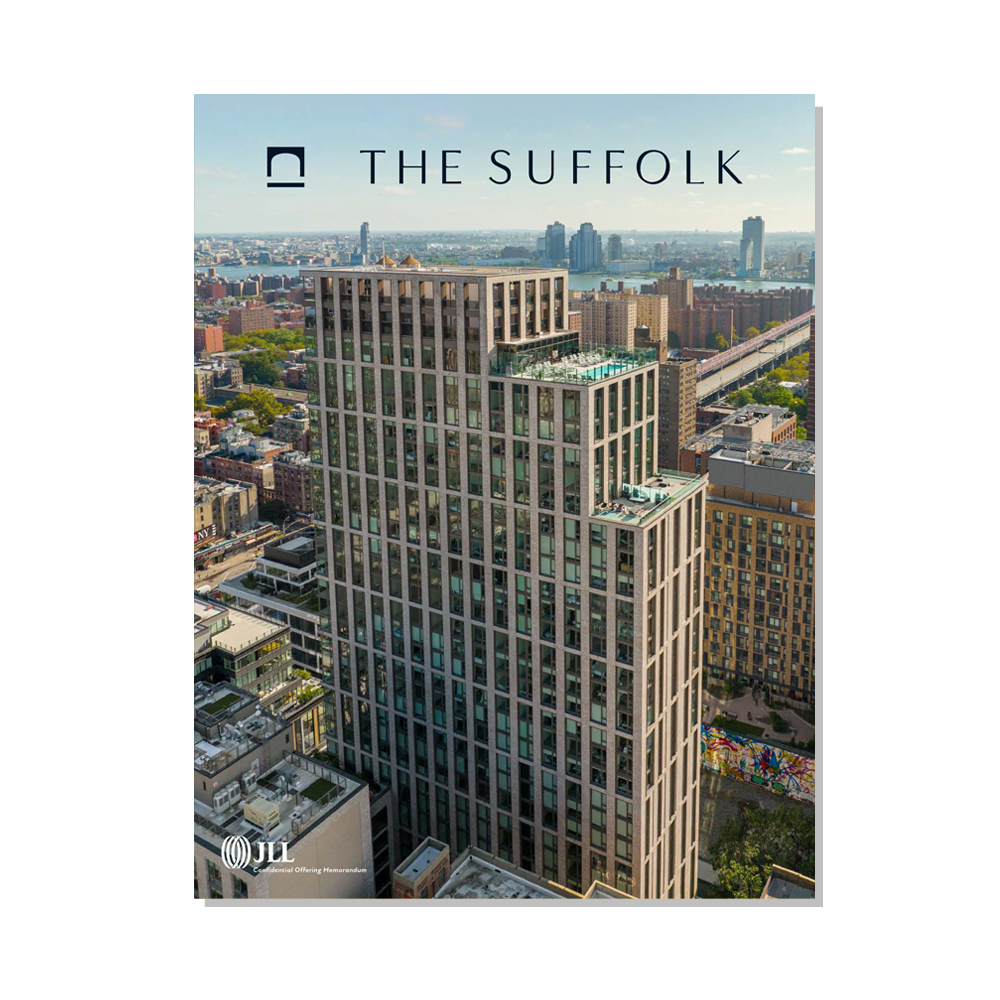 design: The Suffolk OM, JLL / HFF, cover and select pages