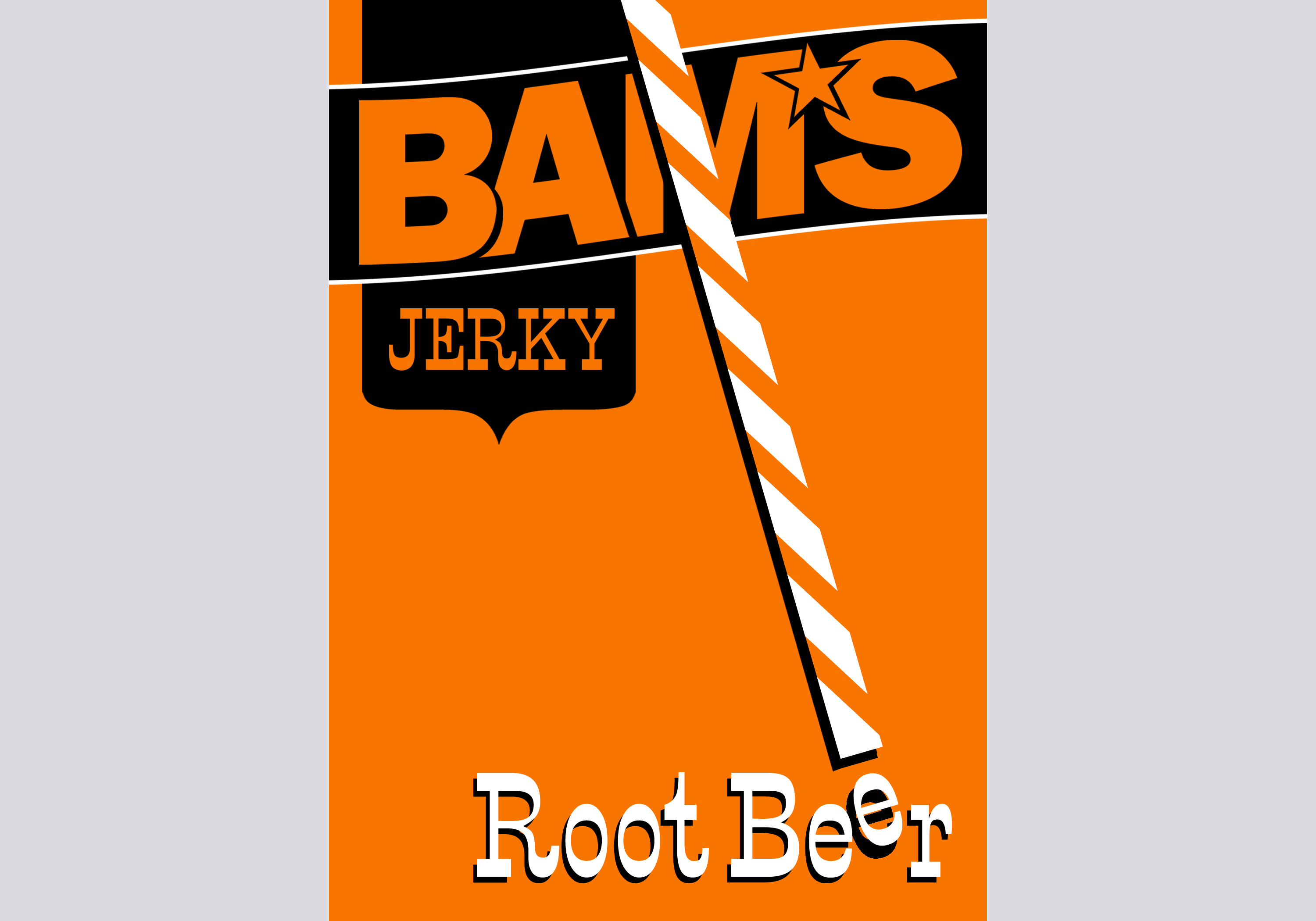 Bam's Beef Jerky design for Root Beer flavor