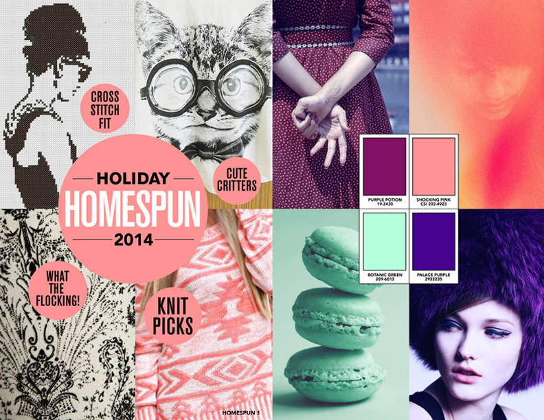 Delta Galil trend presentations: holiday homespun colors