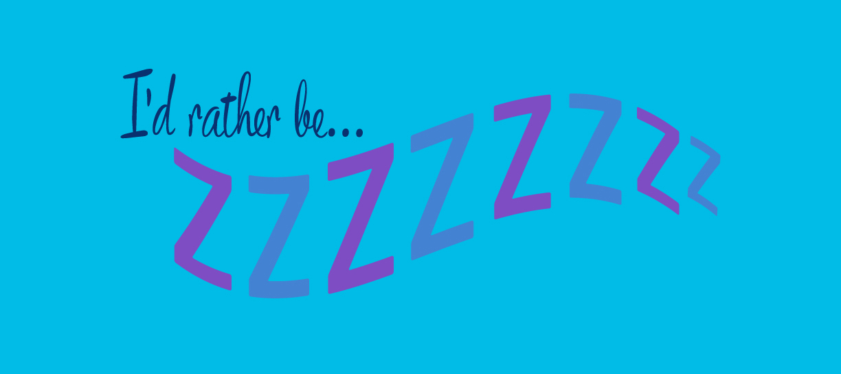 Delta Galil typographic screenprints: I'd rather be zzzzzzz