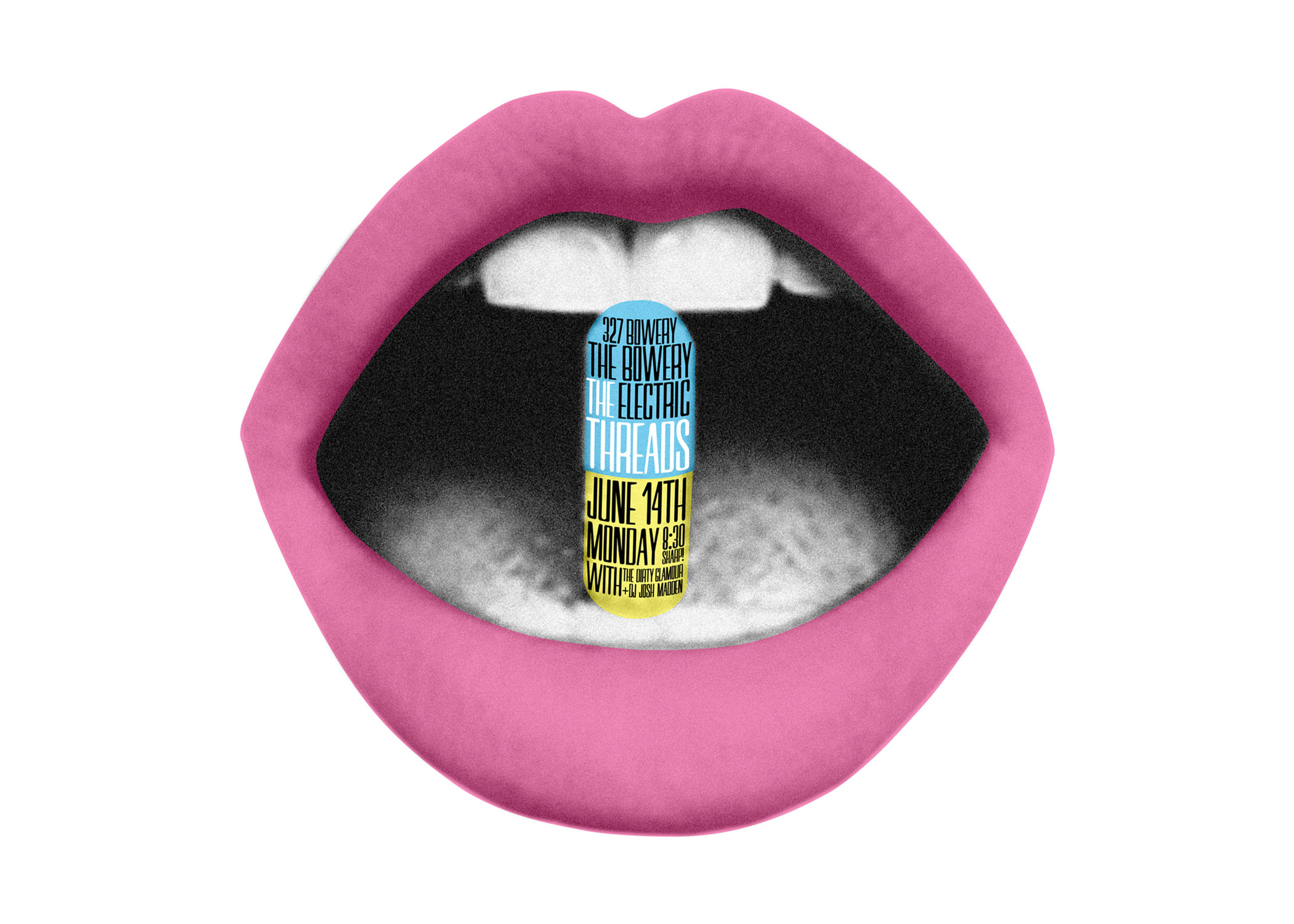 The Threads flyer, mouth, pill